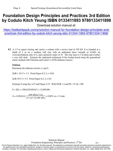 Solutions To Coduto Foundation Design Doc