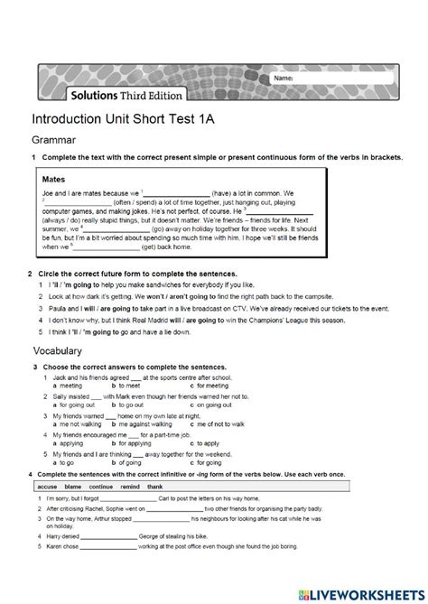 Solutions Upper Intermediate Short Test Answers Kindle Editon