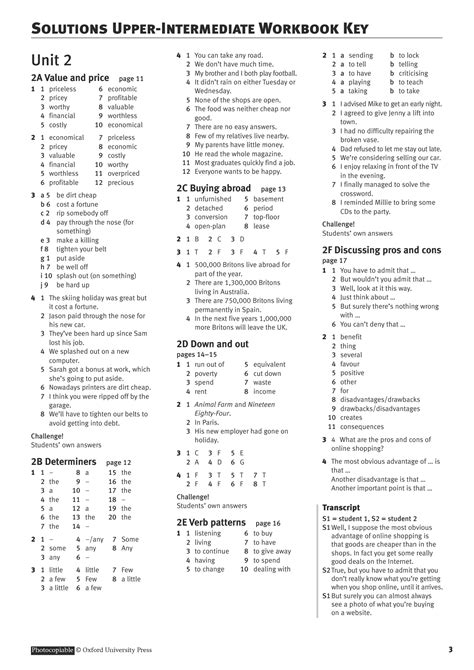 Solutions Upper Intermediate Workbook Key Unit 5 Doc