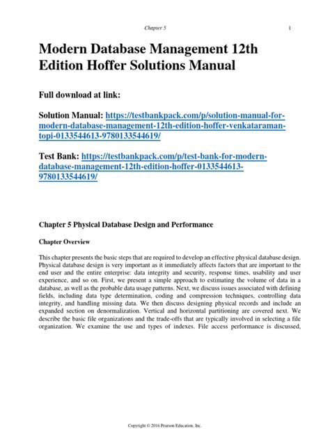 Solutions manual modern database management hoffer Ebook Kindle Editon