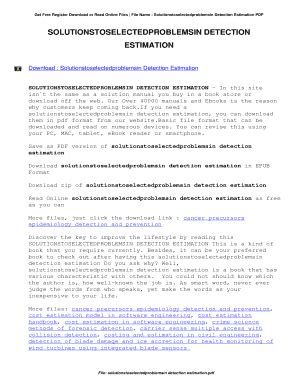 Solutionstoselectedproblemsin Detection Estimation Epub
