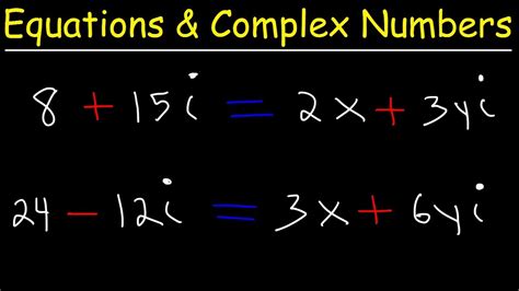 Solve complex equations: