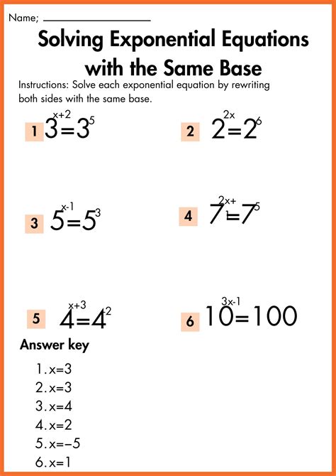 Solving Exponential And Logarithmic Functions Answers Sheet Reader