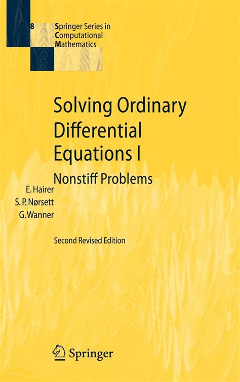 Solving Ordinary Differential Equations I Nonstiff Problems 2nd Edition PDF