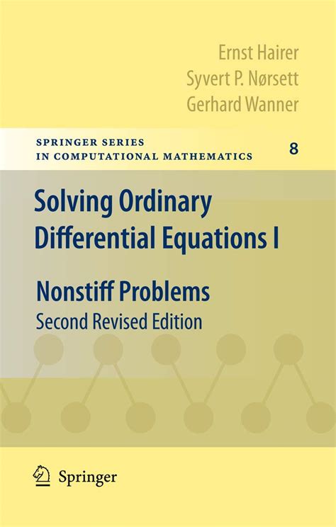 Solving Ordinary Differential Equations Nonstiff Problems Epub