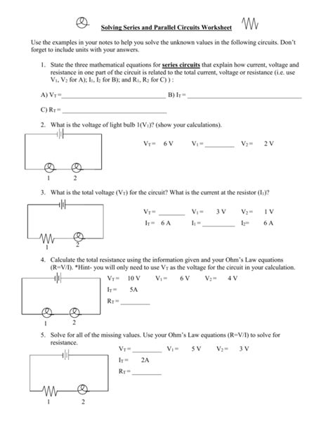 Solving Parallel Circuit Problems Answers Reader