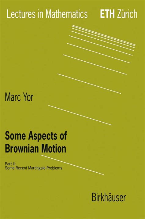 Some Aspects of Brownian Motion Part II: Some Recent Martingale Problems 1st Edition Reader