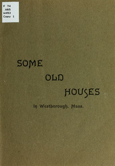 Some Old Houses in Westborough Epub