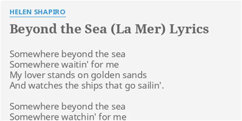 Somewhere Beyond the Sea: Lyrics and Analysis of a Cinematic Masterpiece