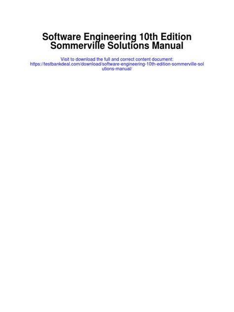 Sommerville Solution Manual Doc