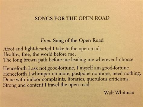 Song of the Open Road: A Journey of Discovery and Freedom