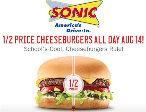 Sonic Drive-In: 50% Off Burgers!