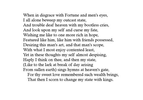 Sonnet 29: Shakespeare's Poetic Masterpiece