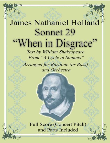 Sonnet 29 When in Disgrace Arranged for Baritone or Bass and Orchestra Doc