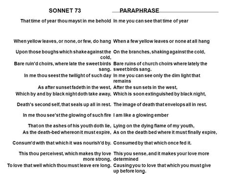 Sonnet 73 Questions Answers PDF