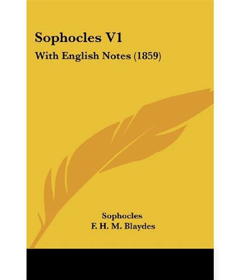 Sophocles V1 With English Notes 1859 Epub