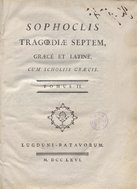 Sophoclis Tragoediae Sect 1 Philocteta Ed 3A 1848 Latin Edition Epub