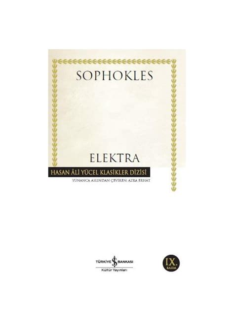 Sophokles Elektra 1896 Reader
