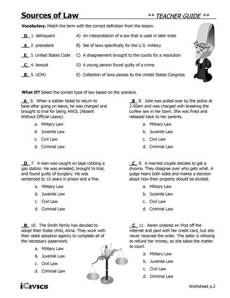 Sources Of Law Icivics Answer Key Reader