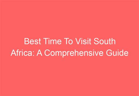 South Africa: A Comprehensive Guide