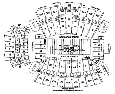South Carolina Seating Chart