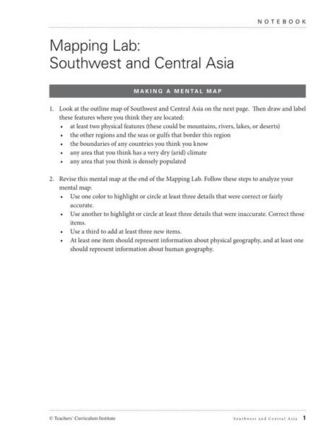 Southwest And Central Asia Mapping Lab Answer PDF