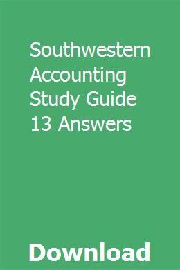 Southwestern Accounting Book Answers PDF