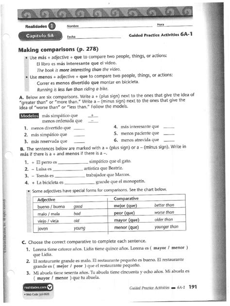 Spanish 2 Practice Workbook 3a Answers Reader