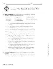 Spanish American War Section 2 Quiz Answers Doc