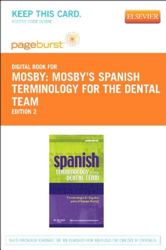 Spanish Terminology for the Dental Team Elsevier eBook on VitalSource Retail Access Card 2e Epub