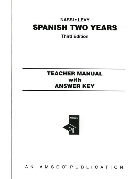 Spanish Two Years Answers PDF