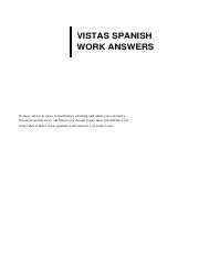 Spanish Vistas Solutions PDF