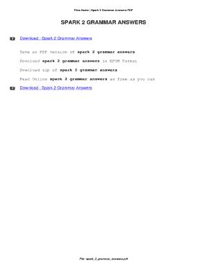 Spark 2 Grammar Answers Tests Epub