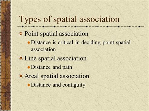 Spatial association