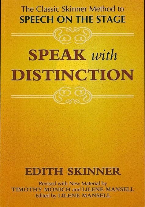 Speak With Distinction Edith Skinner Ebook Doc