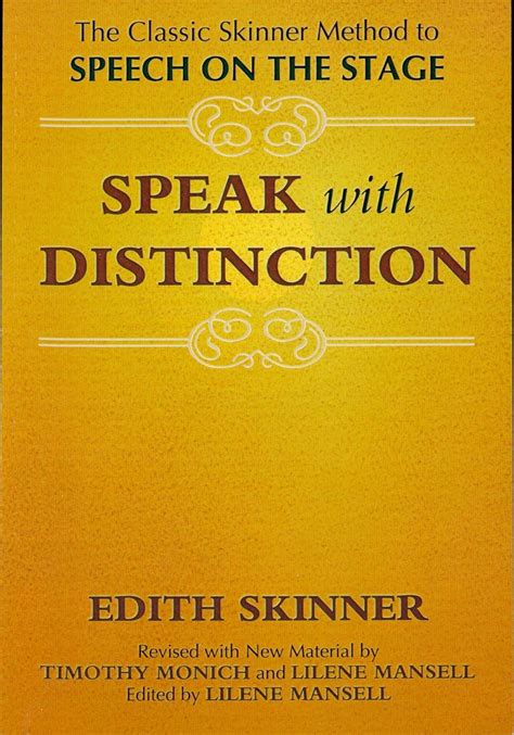 Speak With Distinction Edith Skinner Ebook Doc