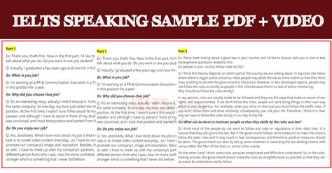 Speaking Ielts Question And Answer PDF