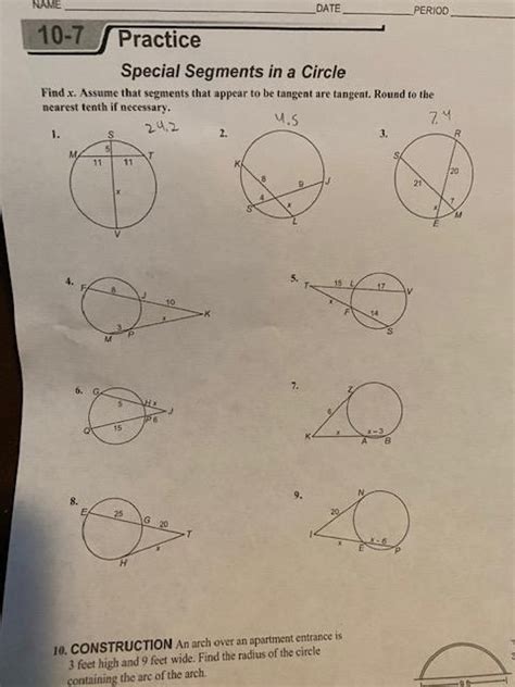 Special Segments Answer Key PDF