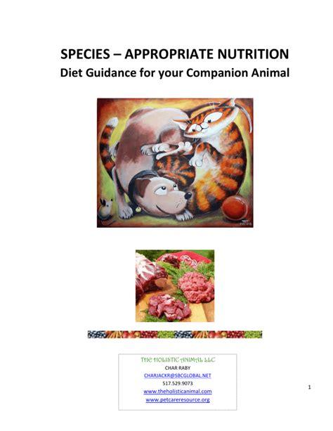 Species-Appropriate Nutrition: