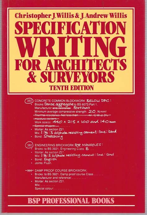 Specification Writing For Architects and Surveyors Epub