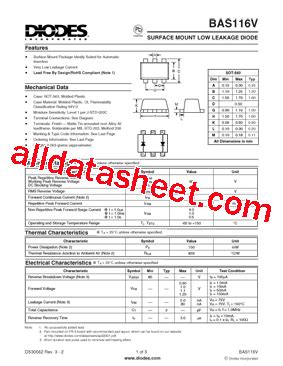 Specifications and Features of the BAS116V-7