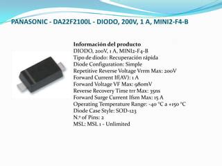 Specifications of the DA22F2100L