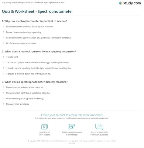 Spectrophotometer Questions And Answers Epub