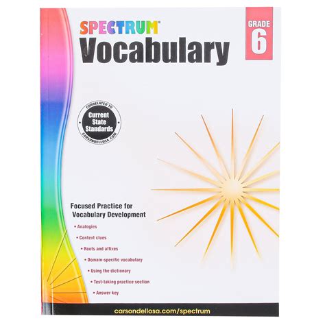 Spectrum Vocabulary Grade 6 Answer Key Epub