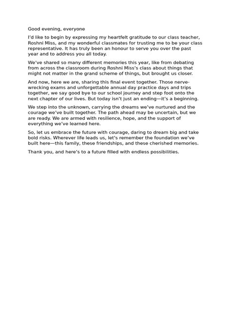 Speech on Class Representative: A Voice for the Voiceless