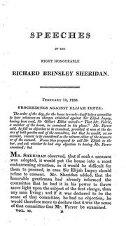 Speeches Of The Late Right Honourable Richard Brinsley Sheridan Epub