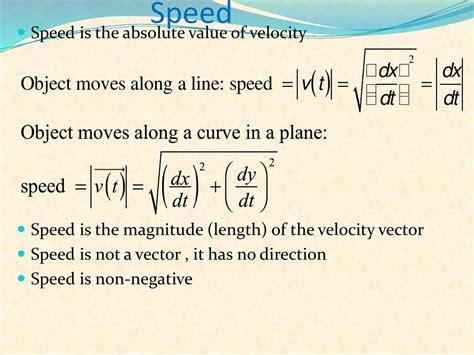 Speed Is the Absolute Value of Velocity