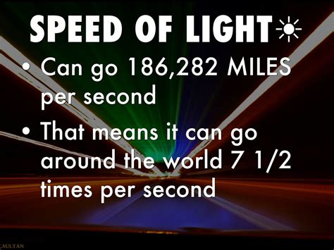 Speed of Light: 186,282 Miles Per Second