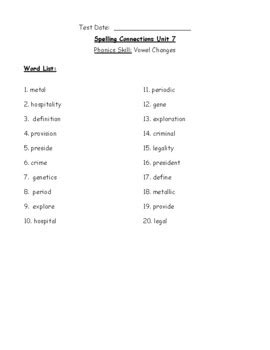 Spelling Connections Grade 7 Answers Unit 26 Epub