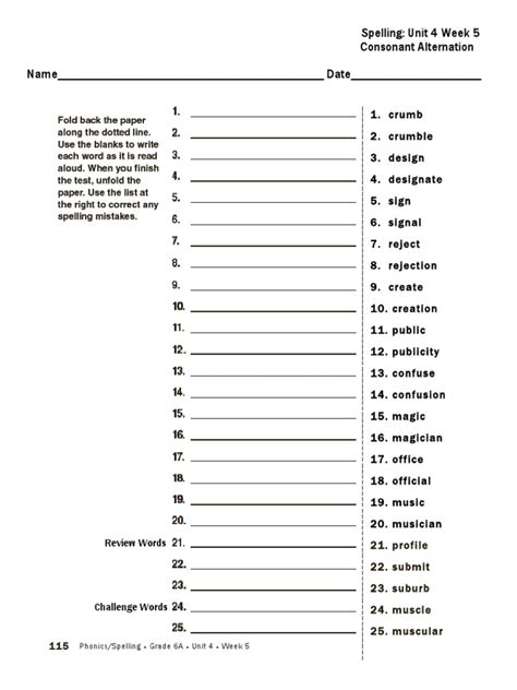 Spelling Packet Answers 5th Grade Number 19 PDF